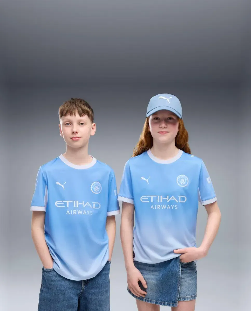 Детская футболка для мальчиков с принтом MCFC Home Jersey Replica Jr Puma, Azul