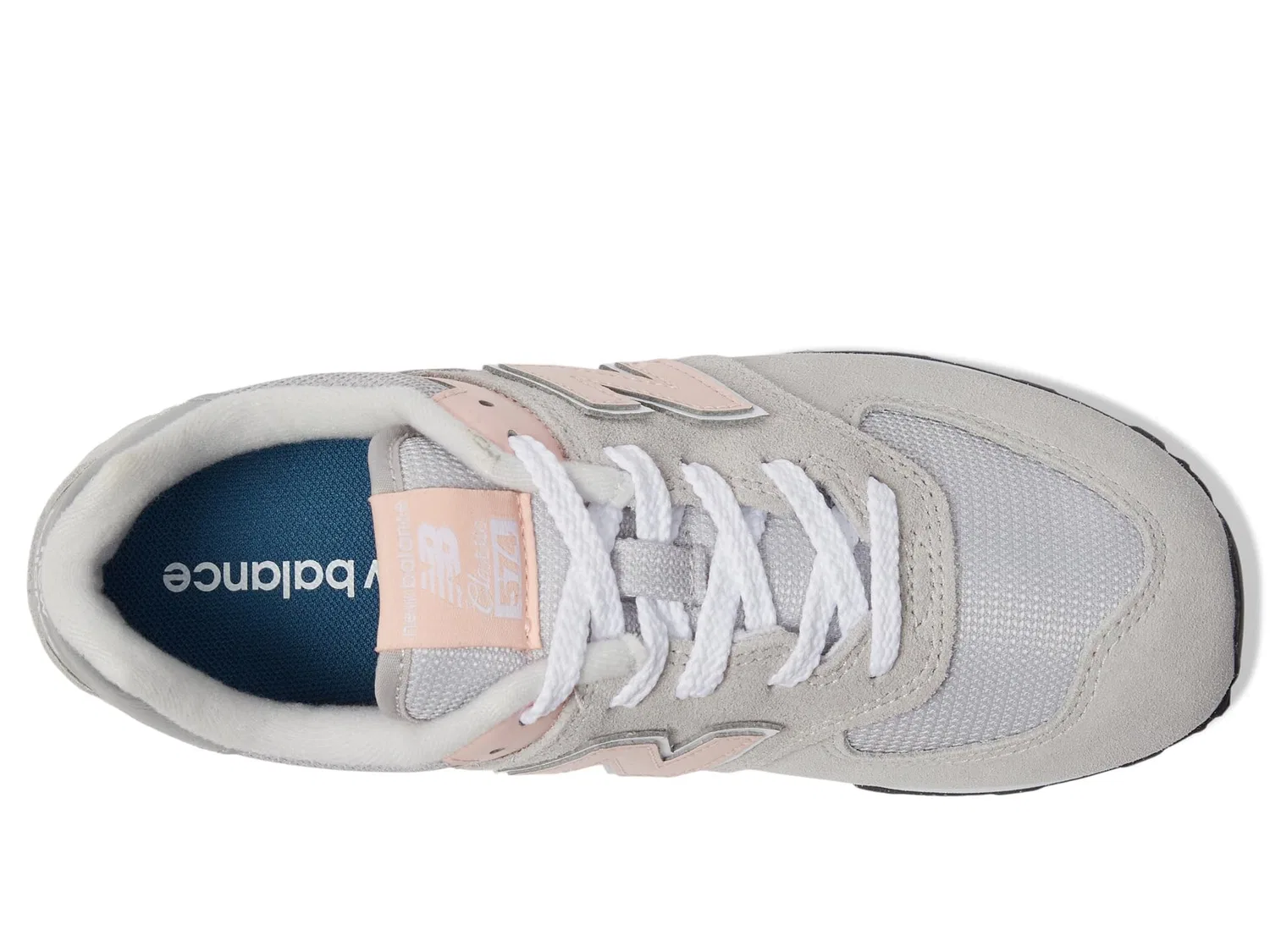 Детские кроссовки для девочек с принтом New Balance 574 Core, Light Pink — фото 3
