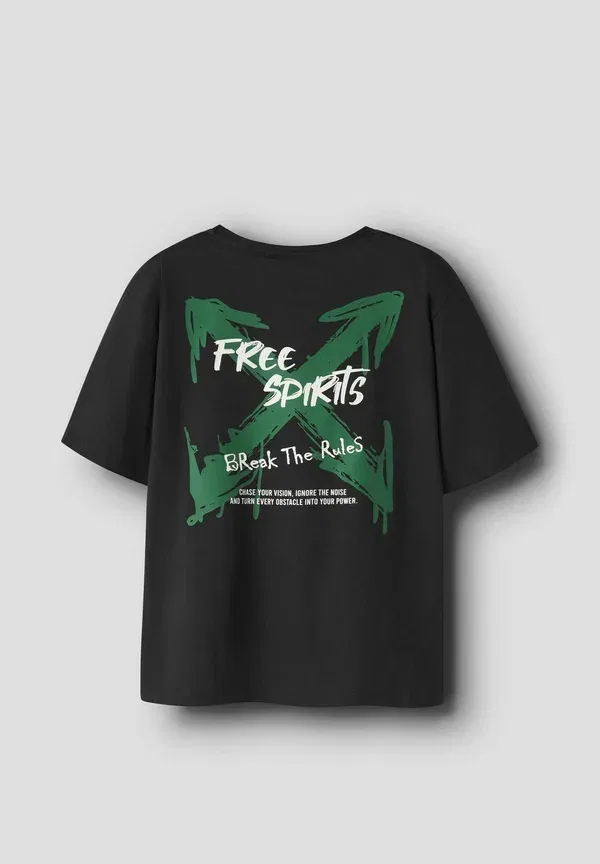 Футболка с принтом Print t-shirt Name It, черный — фото 2