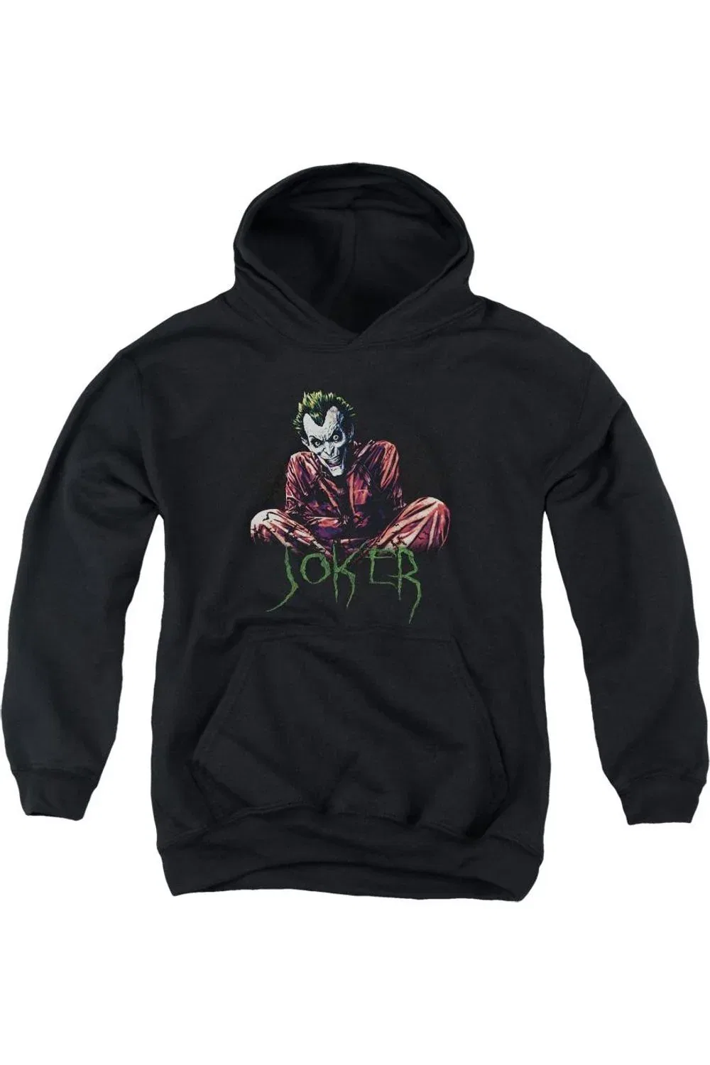 Детское худи для мальчиков с капюшоном и принтом Batman Straight Jacket Gildan, черный