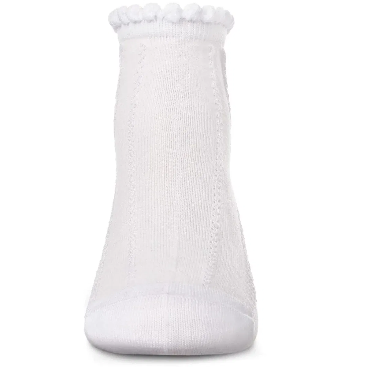 Детские носки-следки с узором Rope Stitch LEGWEAR, White — фото 2