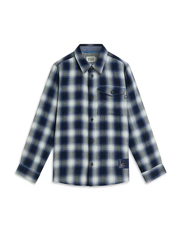 Детская классическая рубашка для мальчиков с длинным рукавом Scotch & Soda, Sky Captain