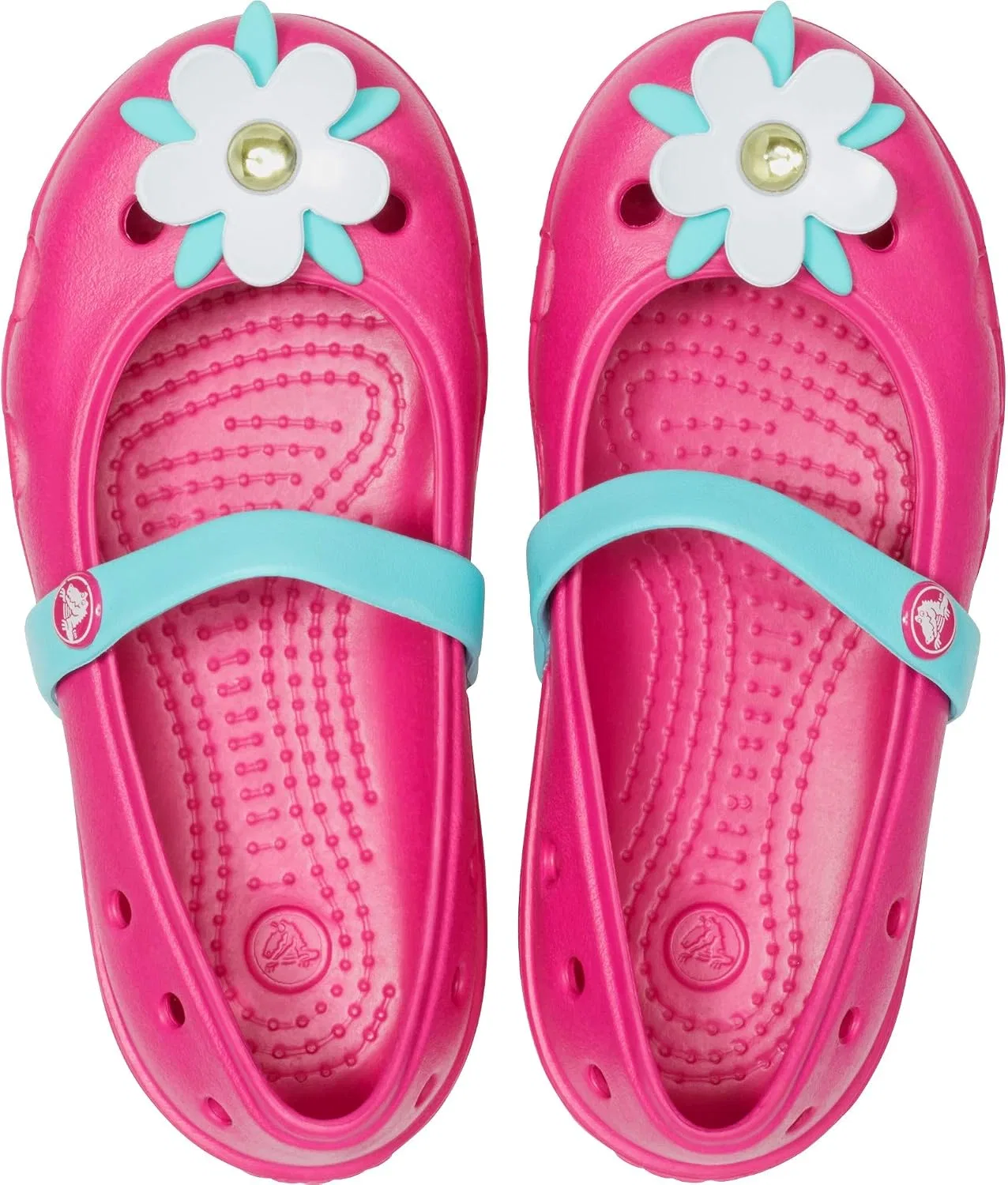 Детские туфли-балетки с шармом Keeley для девочек Crocs, Candy Pink — фото 3