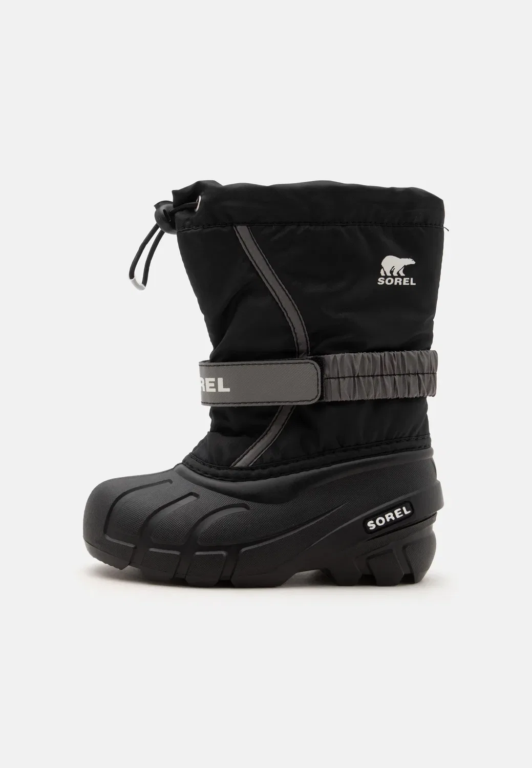 Детские зимние ботинки унисекс с цветочным рисунком Sorel, Black/Sea Salt