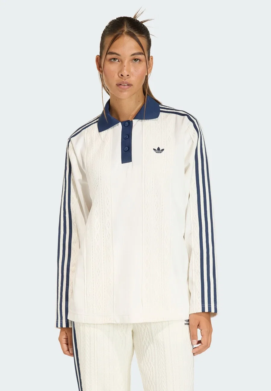Футболка ADIDAS ORIGINALS 'WINTERISED LONGSLEEVE SOCCER', натуральный белый цвет — фото 2
