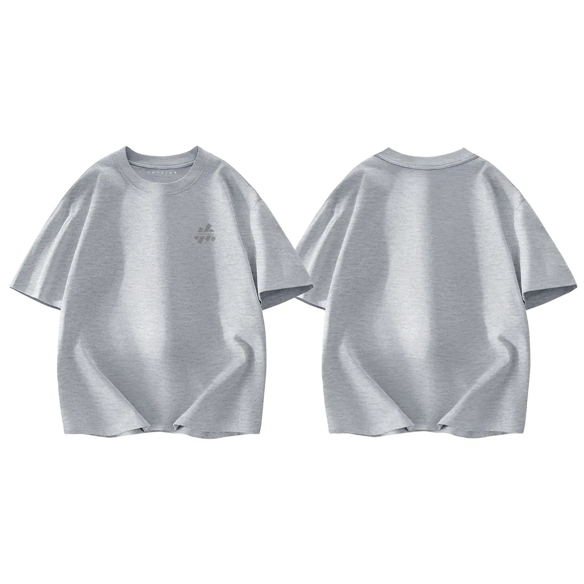 Детское футболка хлопковая Tonlion, Цвет 100% cotton and linen gray — фото 3