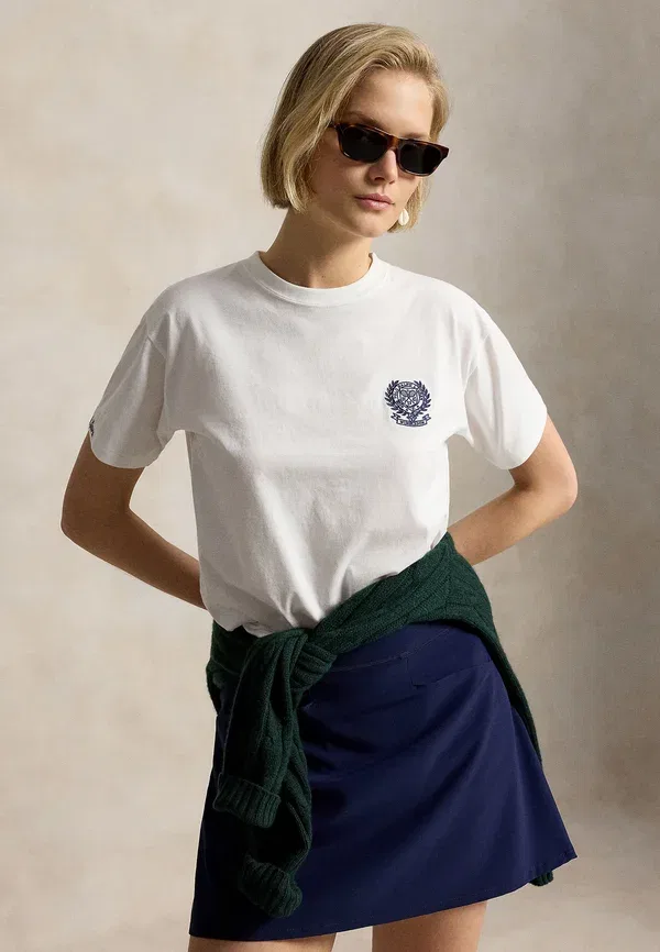 Футболка из хлопка, полупрозрачная Polo Ralph Lauren, белый