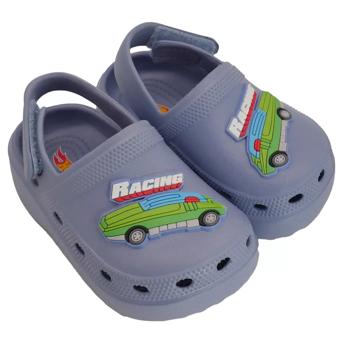 Детские сабо для мальчиков с регулируемым ремешком Hot Wheels, Dusty Blue — фото 2
