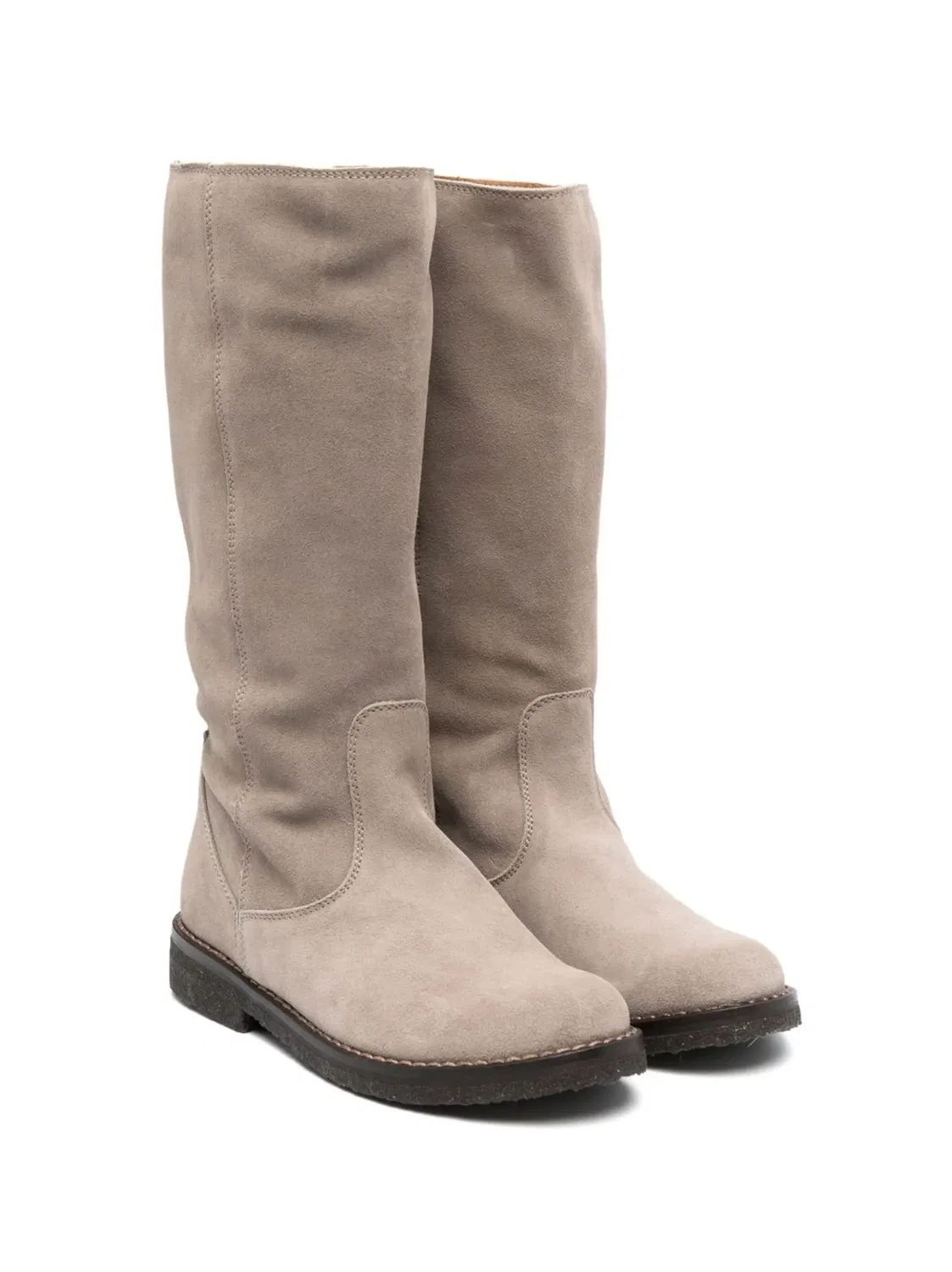 Замшевые ботинки для девочки Pèpè, светло‑серый