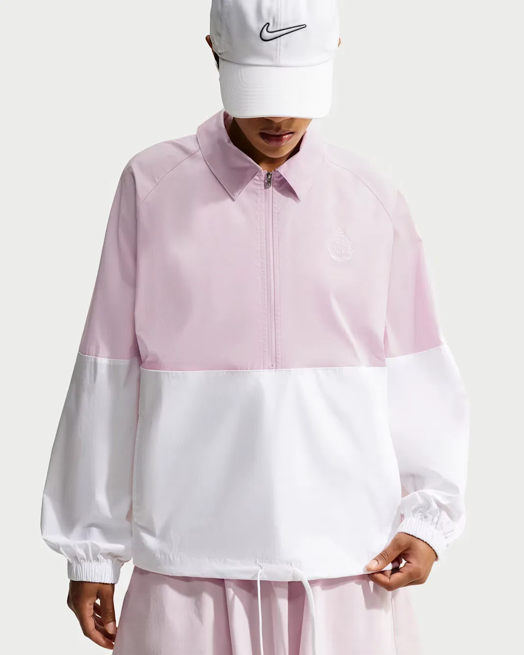 Женская объемная куртка из поплина на молнии до середины груди Nike Sportswear, Bleached Lilac/White/White