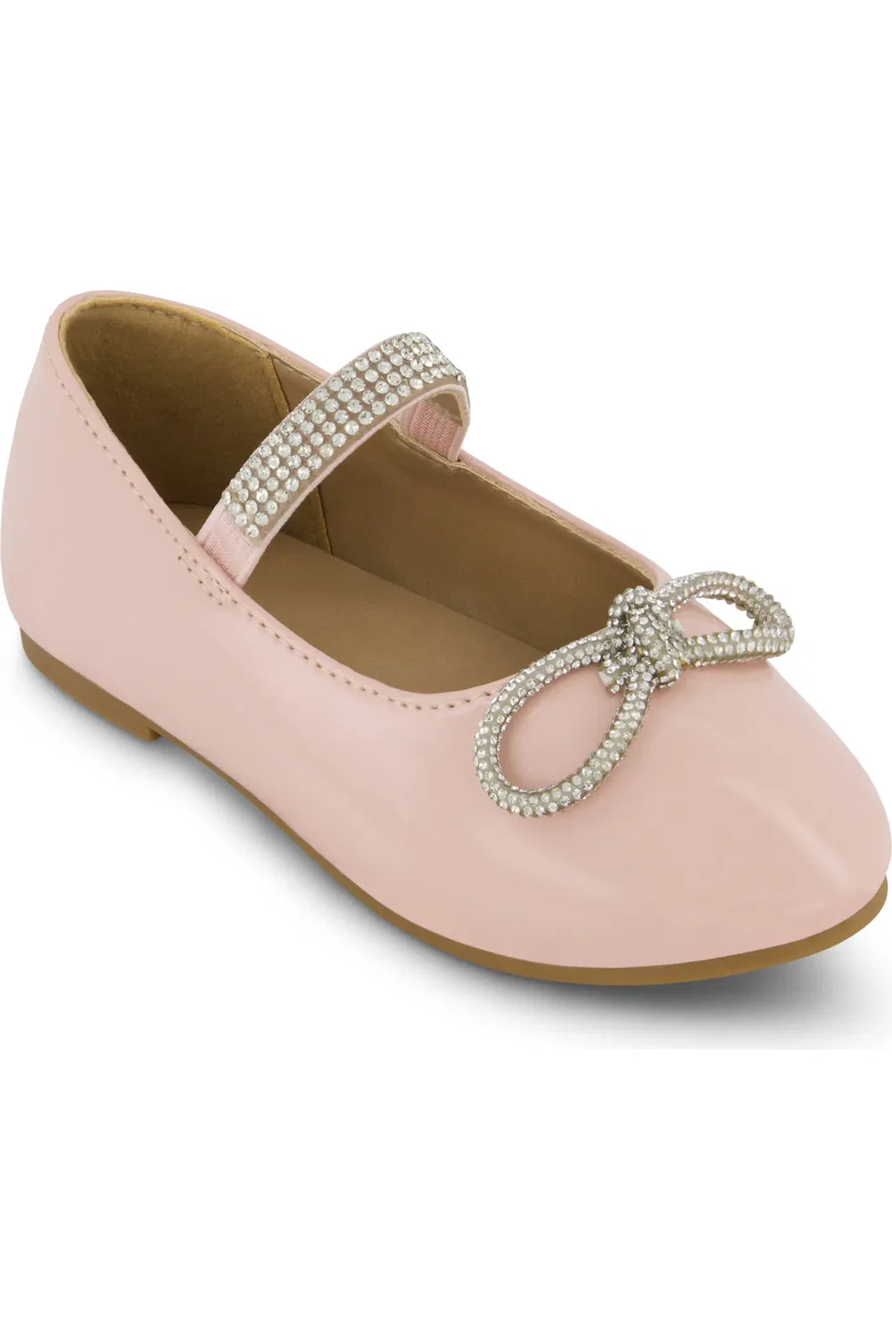 Детские балетки с блестящим бантом Tina Helen Mary Jane Marc Fisher LTD, Blush