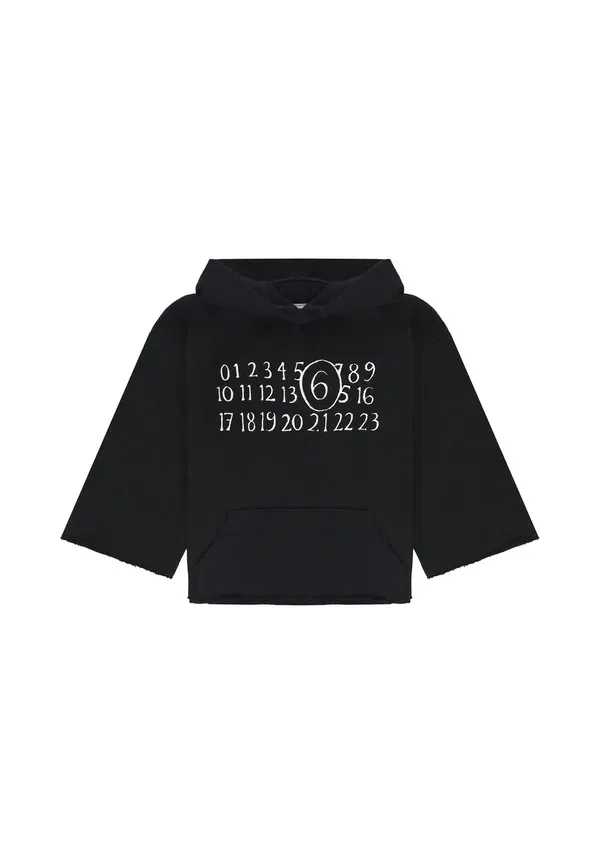 Худи с принтом Mm6 Maison Margiela, черный