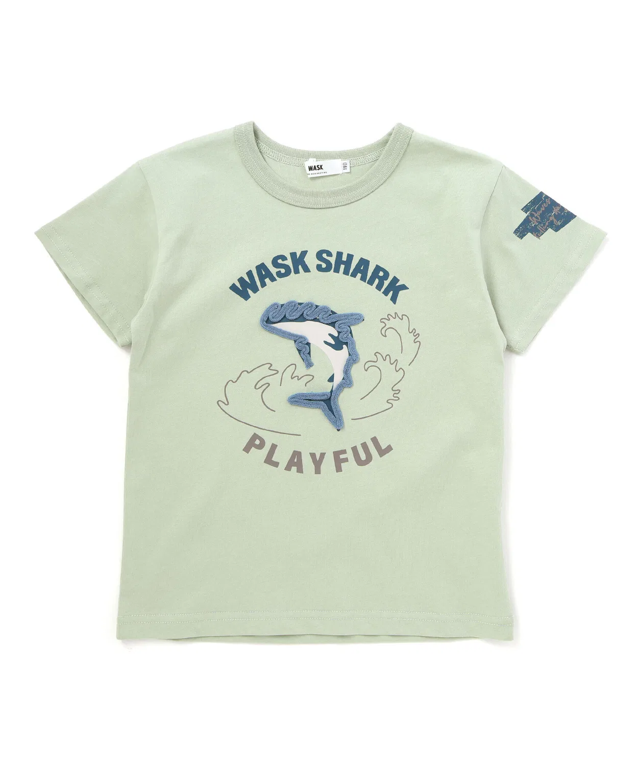Детская футболка с контактной прохладой и вышивкой Shark WASK, Green