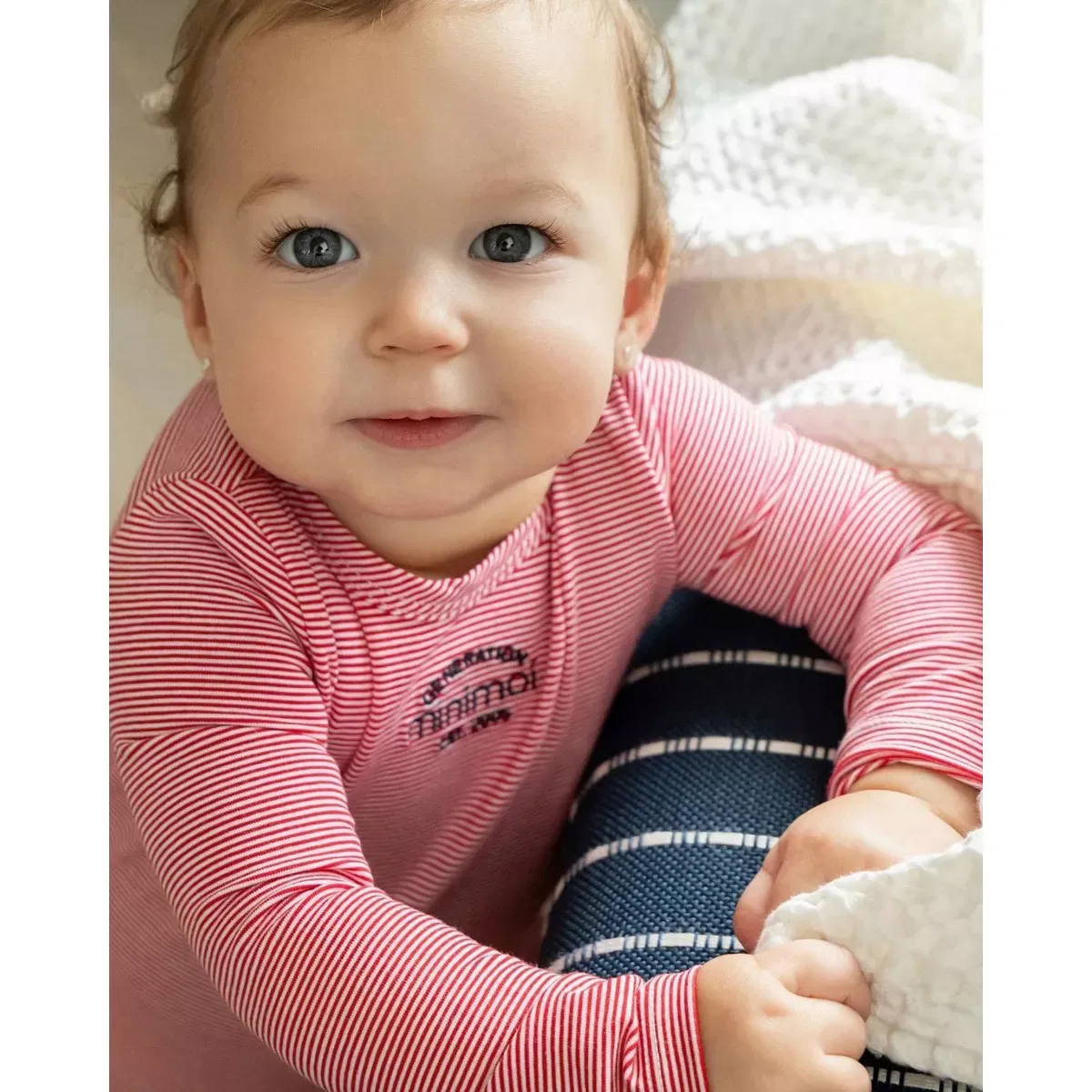 Детское боди-комбинезон с длинным рукавом MiniMoi NEWBORN, Red — фото 4