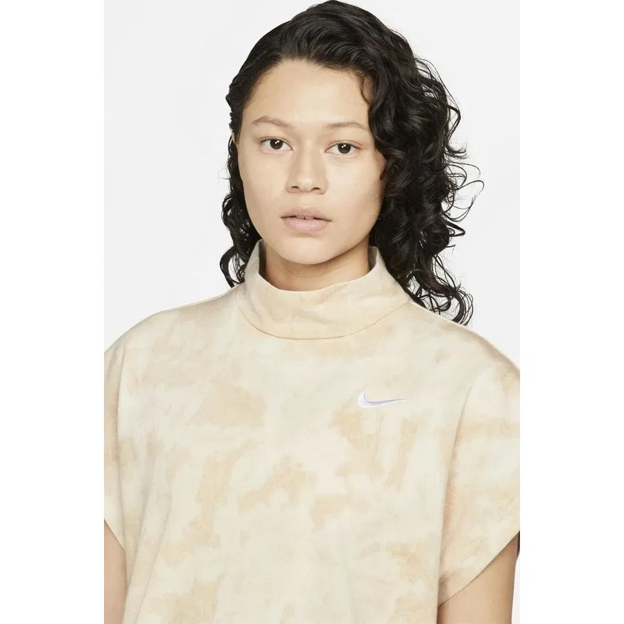 Платье-футболка оверсайз с принтом Sportswear Oversized Fit Washed Jersey Dress Nike, Бежевый — фото 3