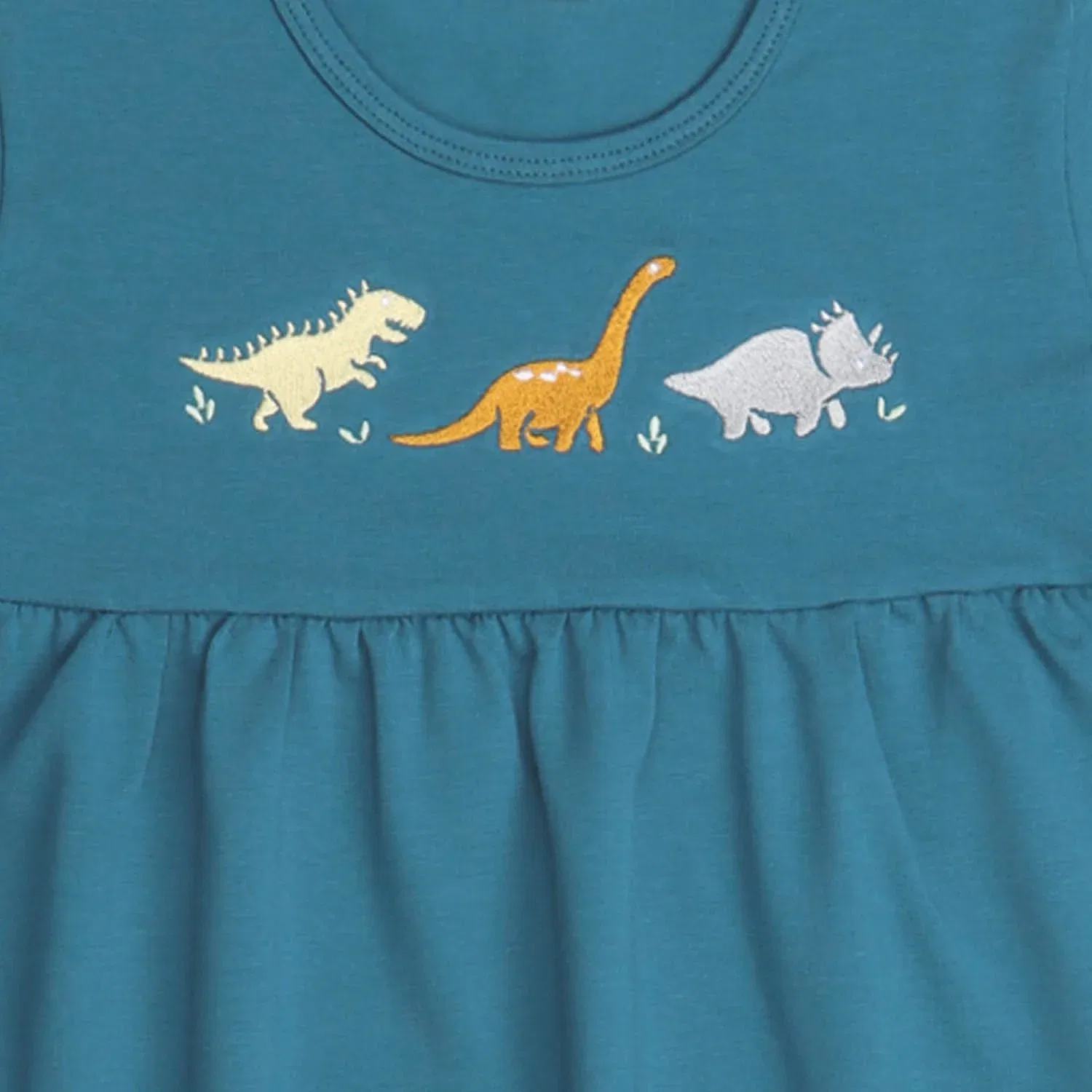 Платье с принтом динозавров Running Dinosaurs Walkiddy, разноцветный — фото 2