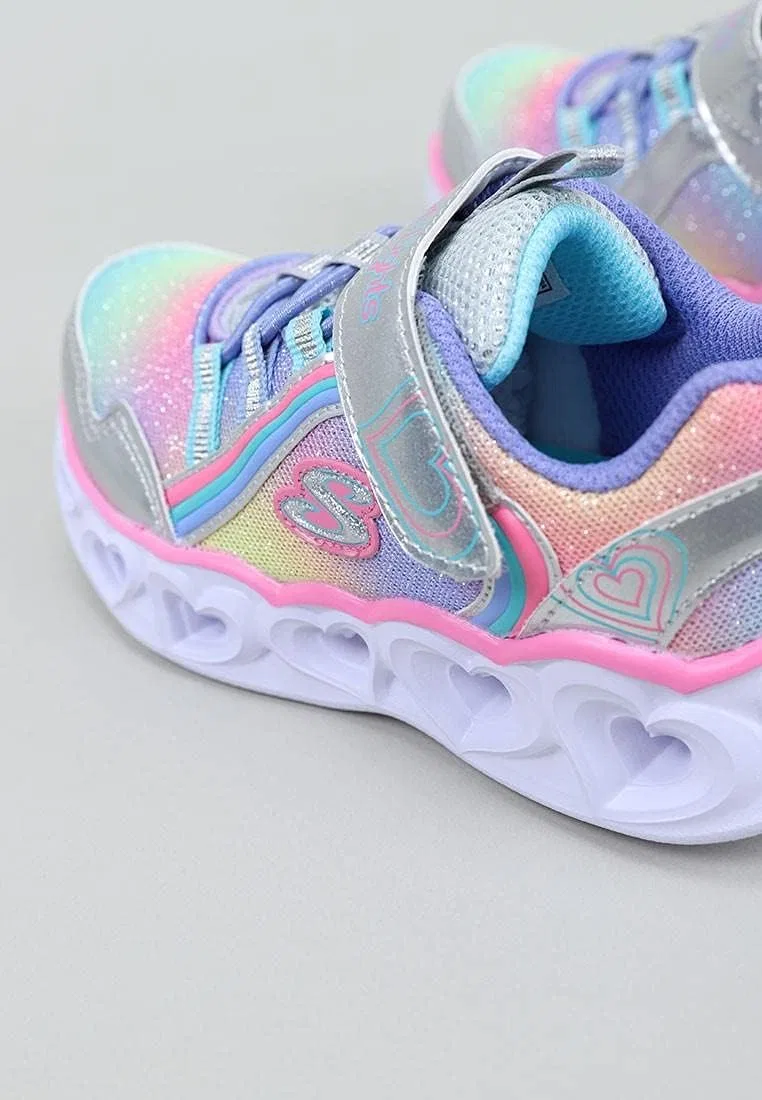 Детские кроссовки для девочек Twinkle Sparks Jumpin' Clouds Skechers, Silver/Multi — фото 2