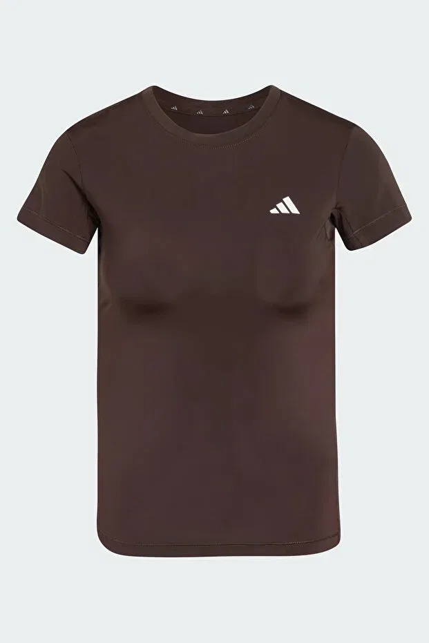 Женская хлопковая футболка Adidas, Brown — фото 4