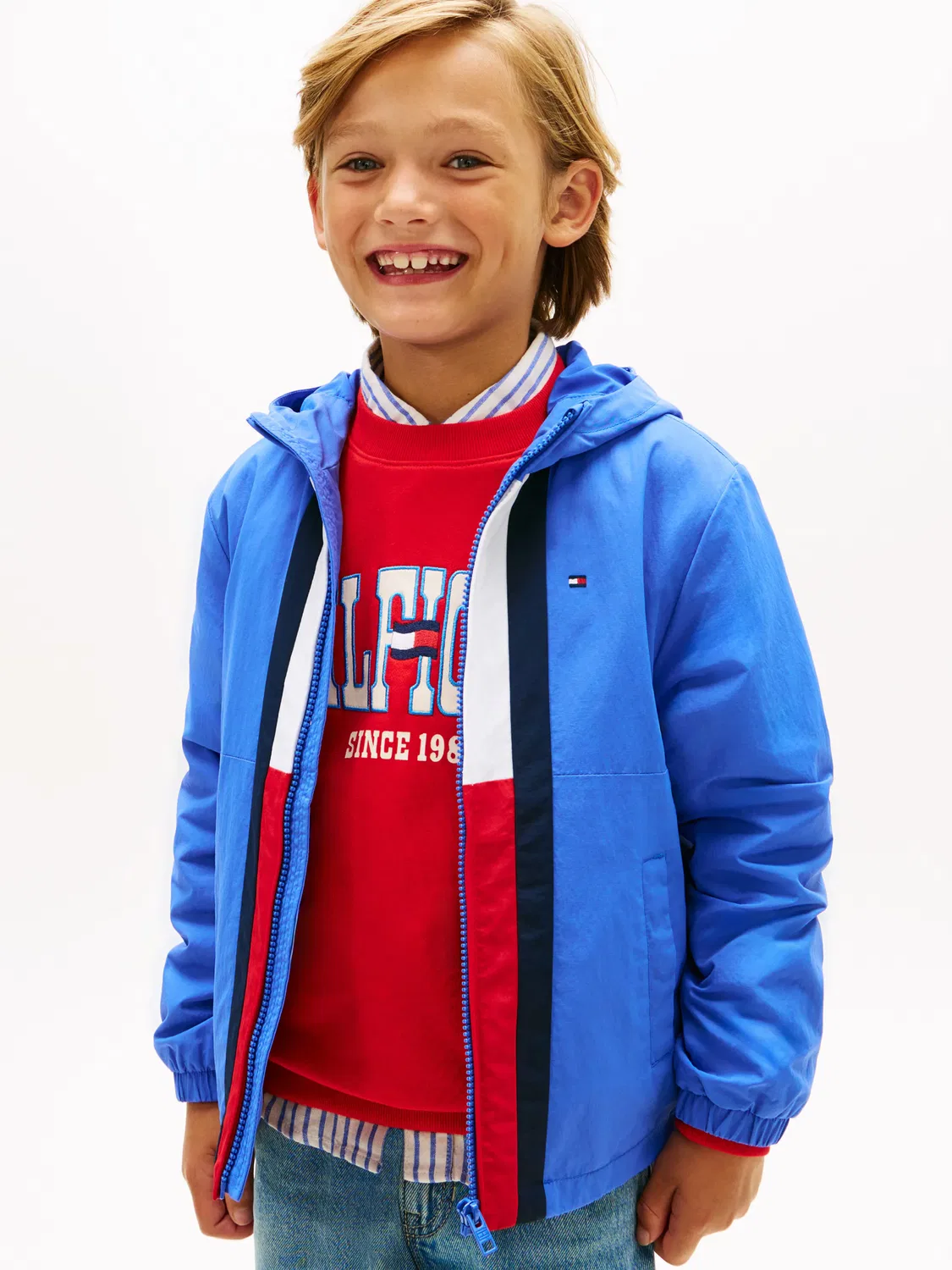 Детское пальто для мальчиков с капюшоном Tommy Hilfiger, Azul