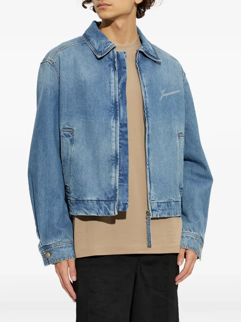 Джинсовая куртка The de-Nîmes Canevas на молнии JACQUEMUS, синий — фото 3