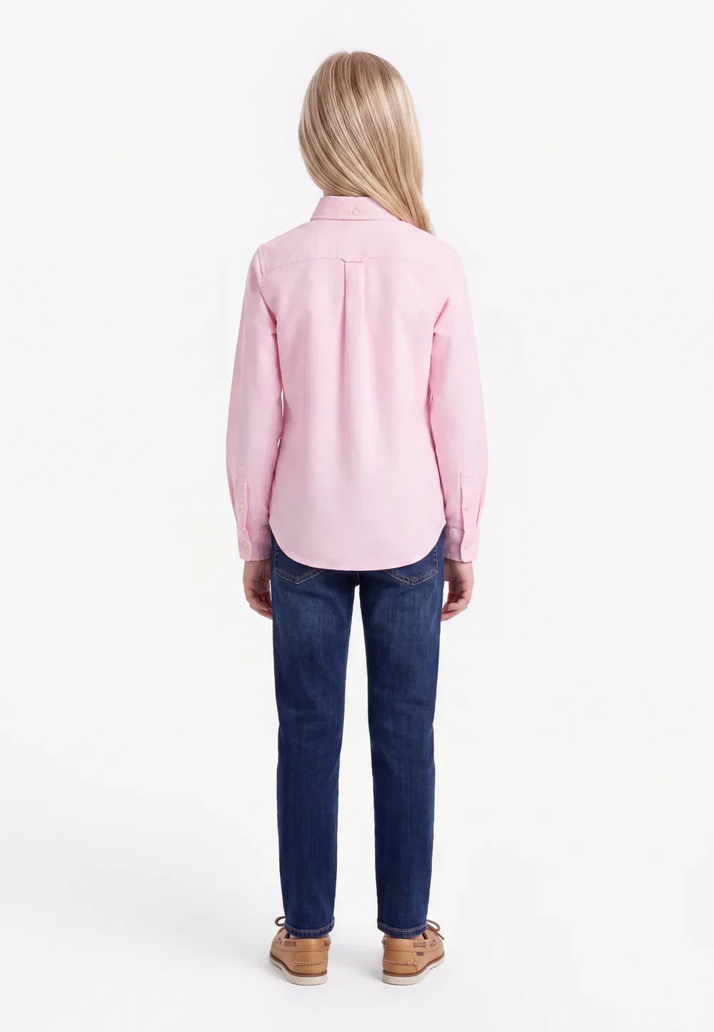 Хлопковая рубашка-оксфорд, размер 7-14 лет - блузка на пуговицах Polo Ralph Lauren, Bath Pink — фото 2