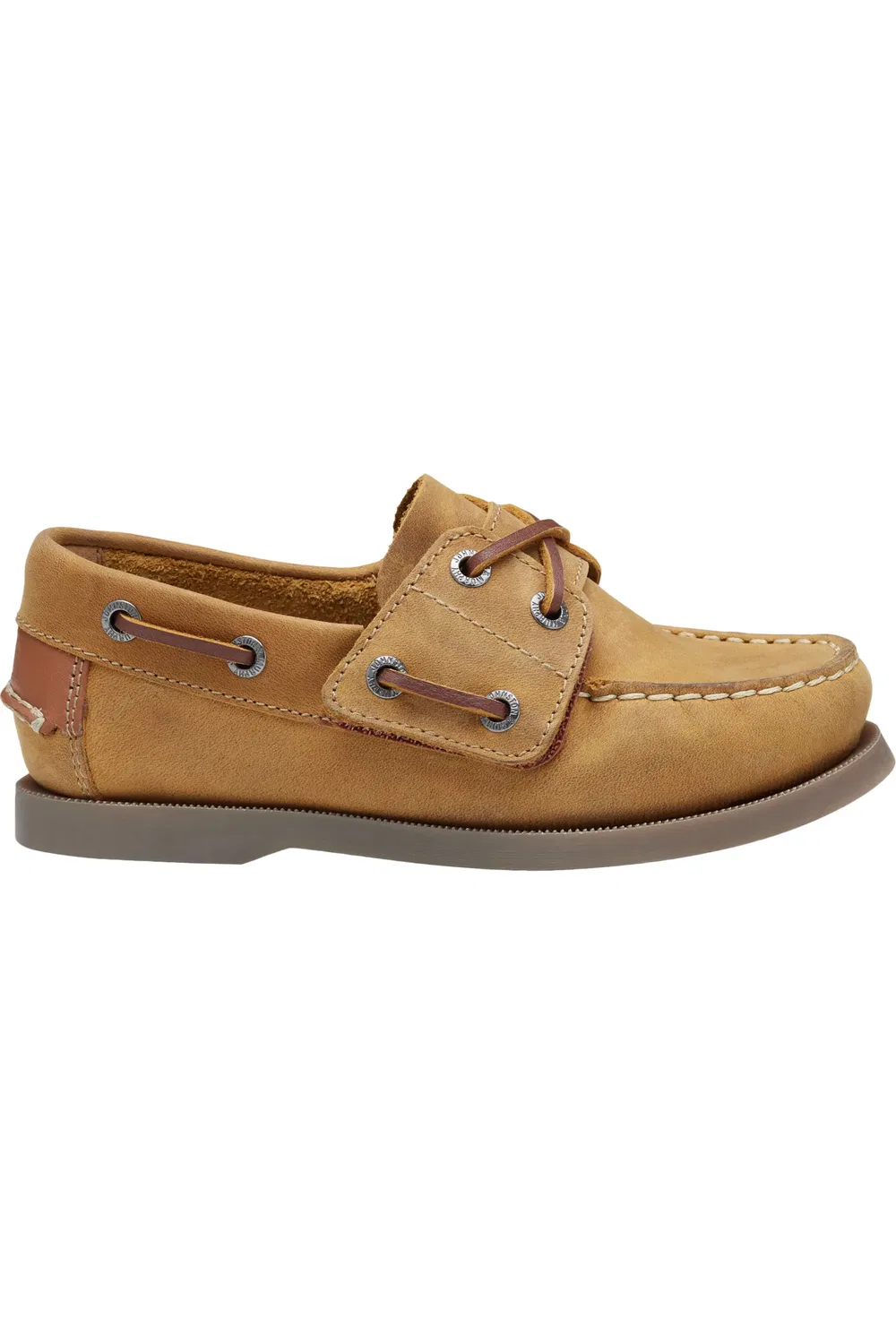Детские туфли-лодочки на липучке Zeke Johnston & Murphy, Light Tan Oiled Full Grain — фото 3