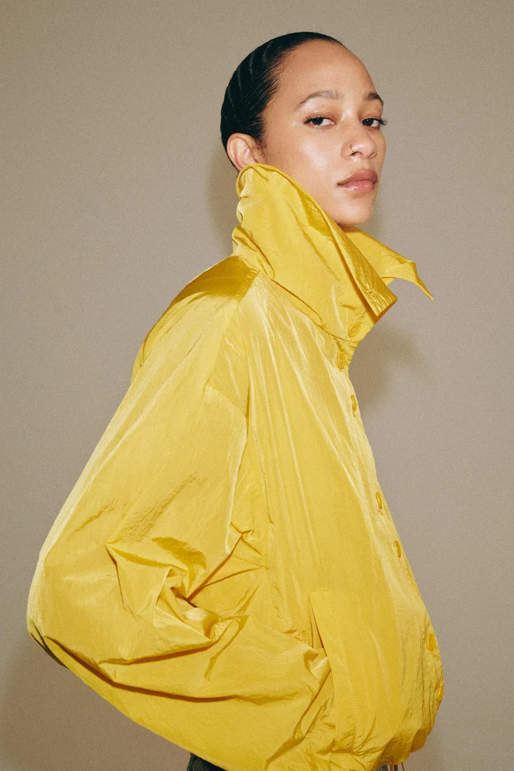 Куртка-бомбер с воротником-стойкой из коллекции ZW ZARA, Yellow — фото 3