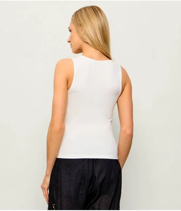 Женский топ Slim Fit Tommy Hilfiger, белый — фото 3