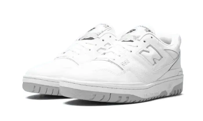 Детские кроссовки из кожи с ретро-дизайном New Balance, White Grey — фото 2