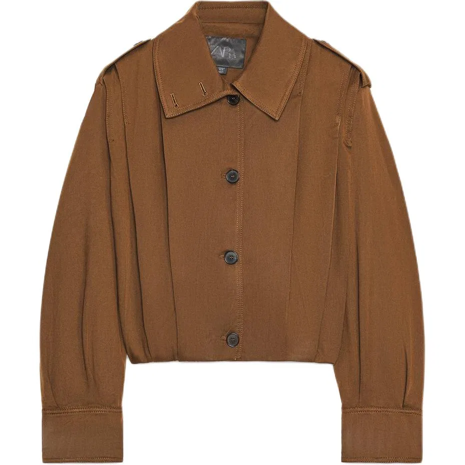 Женское пальто ZARA, Шоколадный