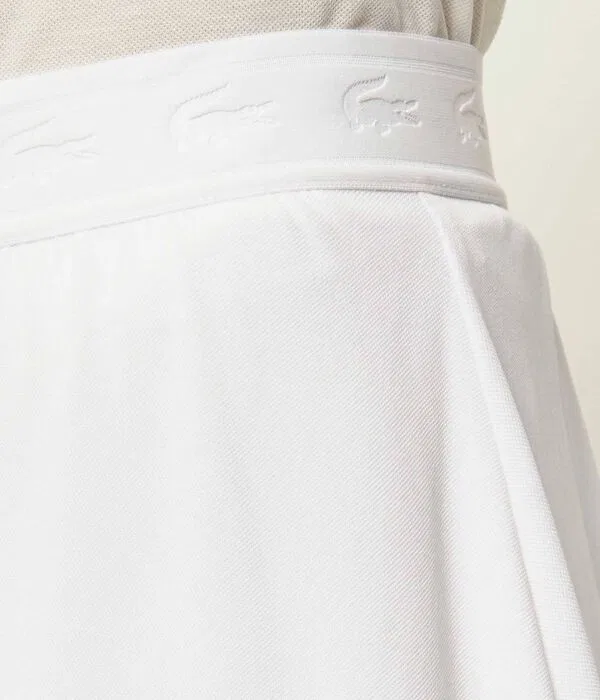 Юбка-шорты Lacoste, расклешенная, белый — фото 4