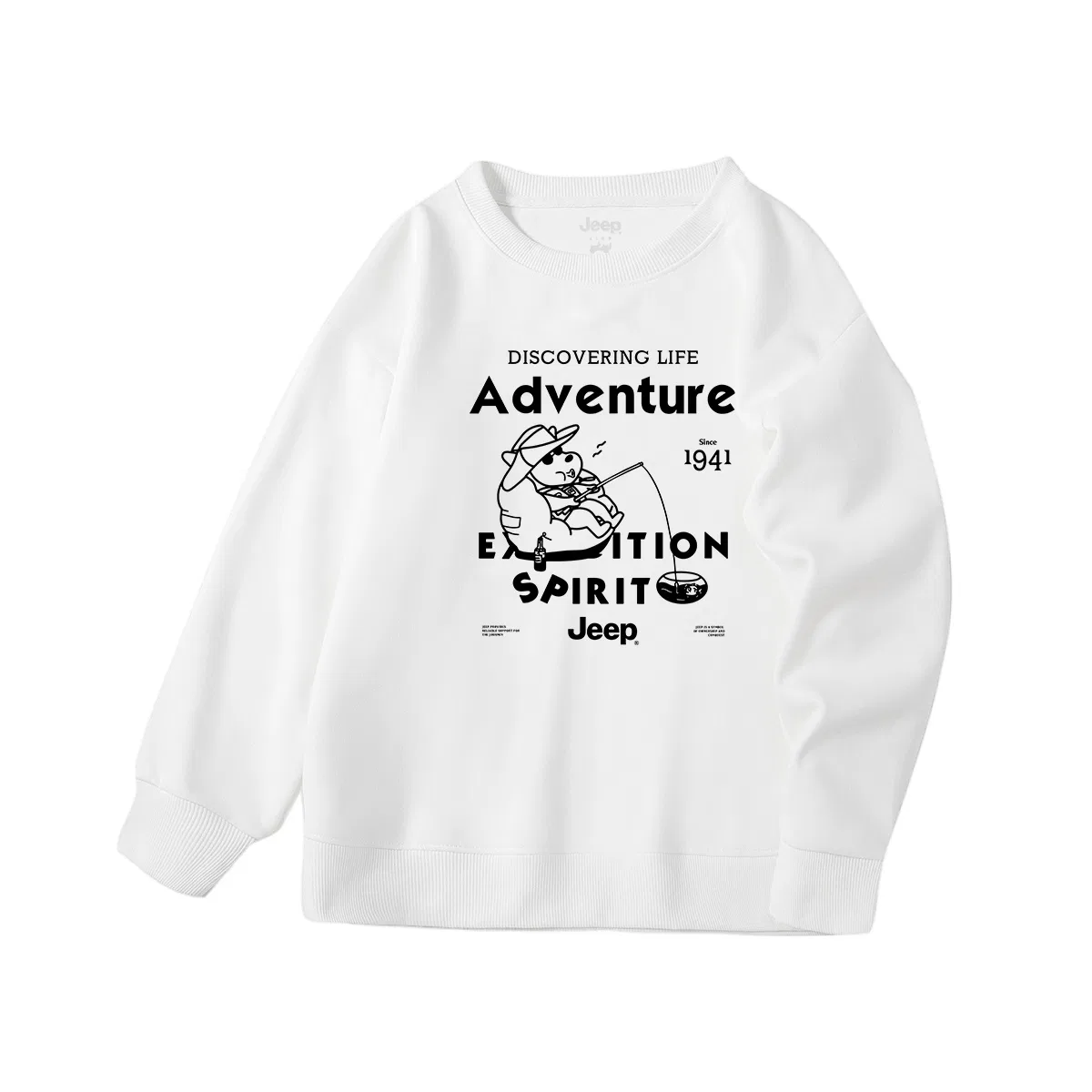 Детский свитшот с круглым вырезом Jeep Grade School, White