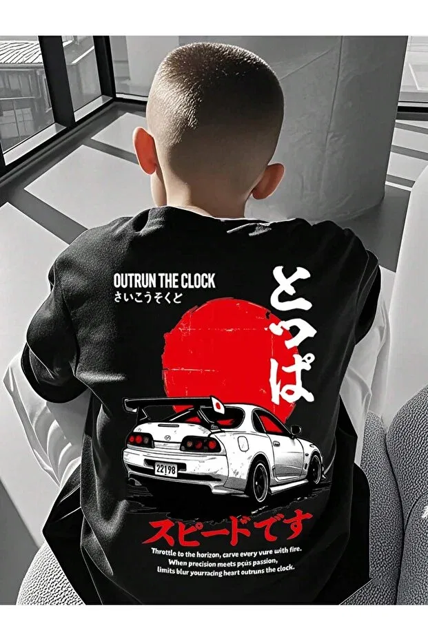Детская футболка для мальчиков с принтом Car Velostra, Black
