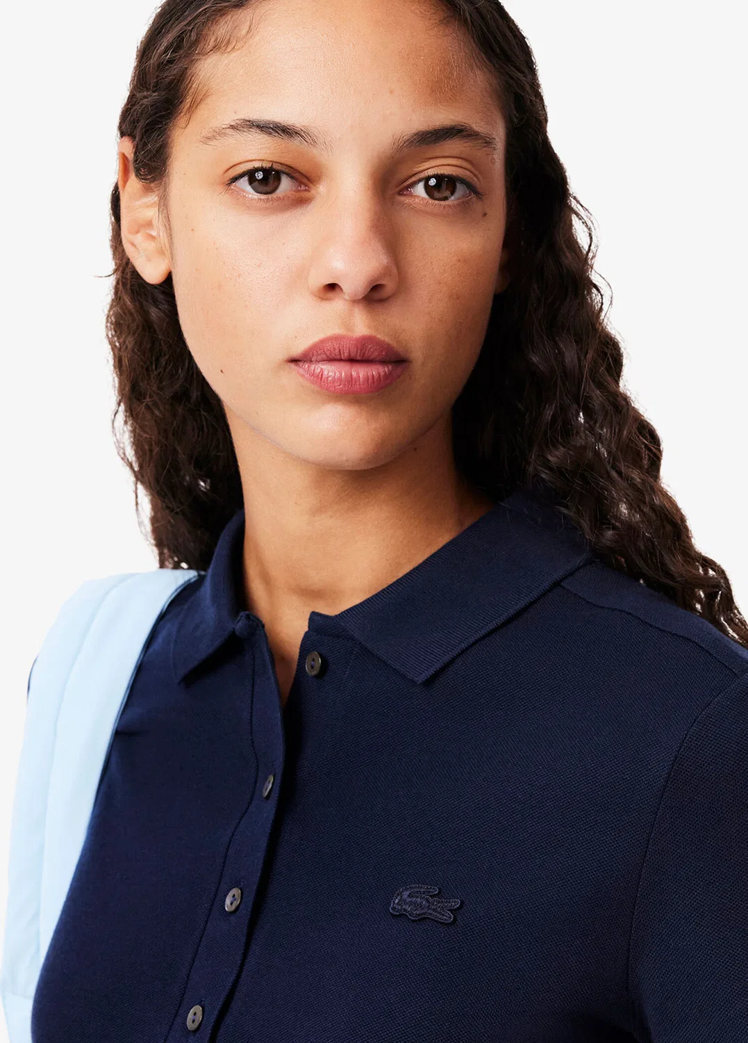 Поло Lacoste Slim Fit, синий — фото 2