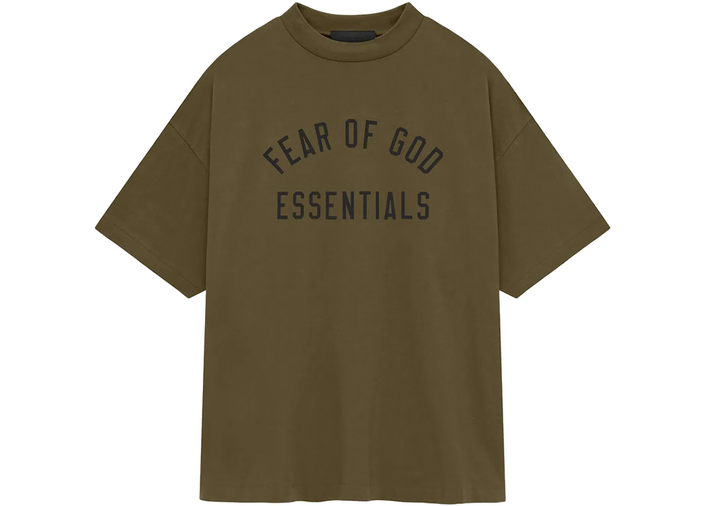 Мужская футболка с длинным рукавом Fear of God Essentials Jersey Crewneck Tee, Olive
