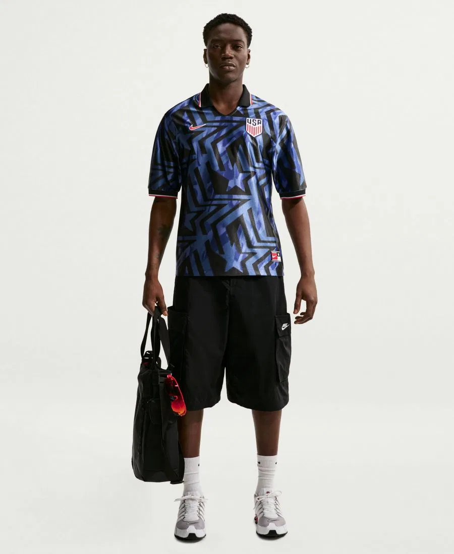 Футболка с воротником и принтом USMNT Nike, Midnight Navy University Red