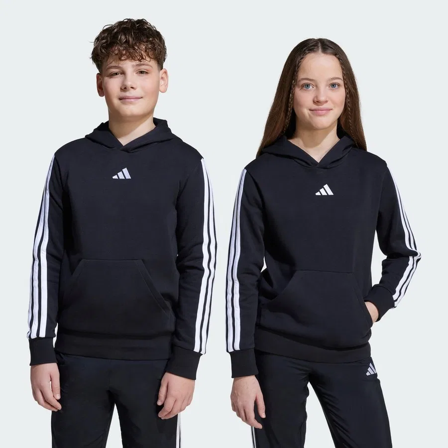 Детский худи с капюшоном и длинным рукавом Sportswear JN2416 Essentials Hoodie adidas, Черно-белый — фото 2
