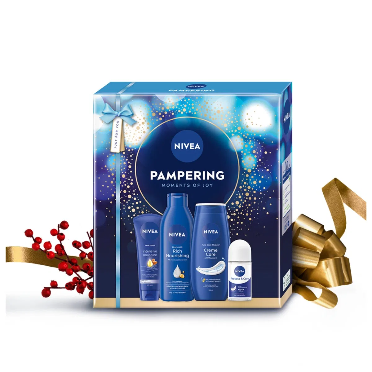 Набор косметики для ухода за телом Nivea Pampering, 4 предмета