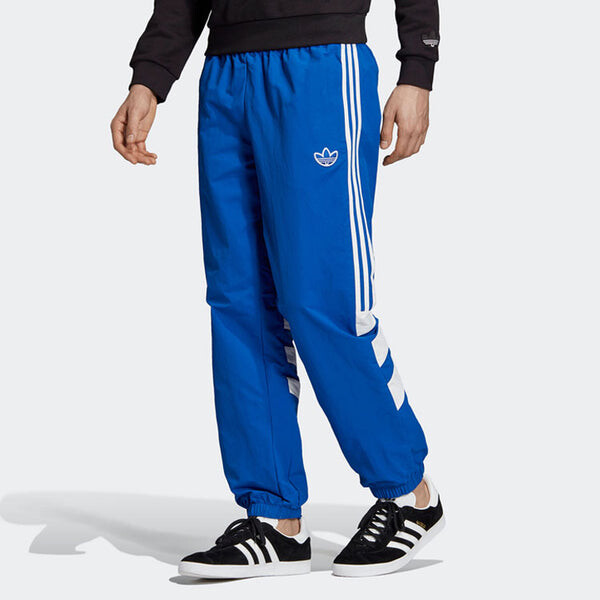Спортивные штаны adidas Balanta Track Pants Splicing Contrasting Colors White Blue Bundle Feet Blue, синий — фото 3