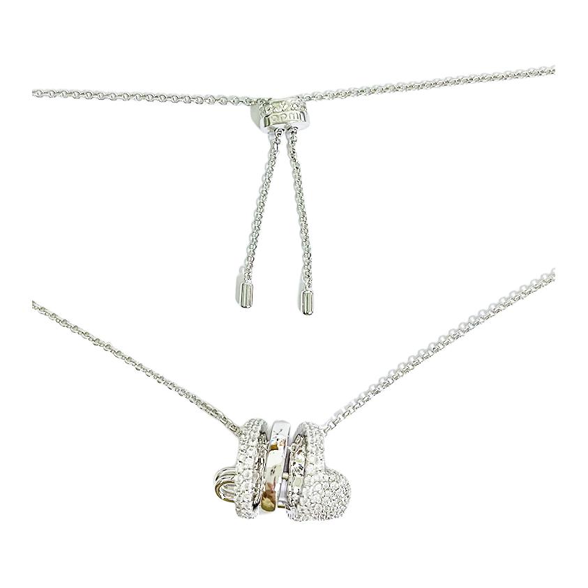 

Apm Monaco Колье из кубического циркония на серебре 925 пробы, унисекс, серебристо-белый