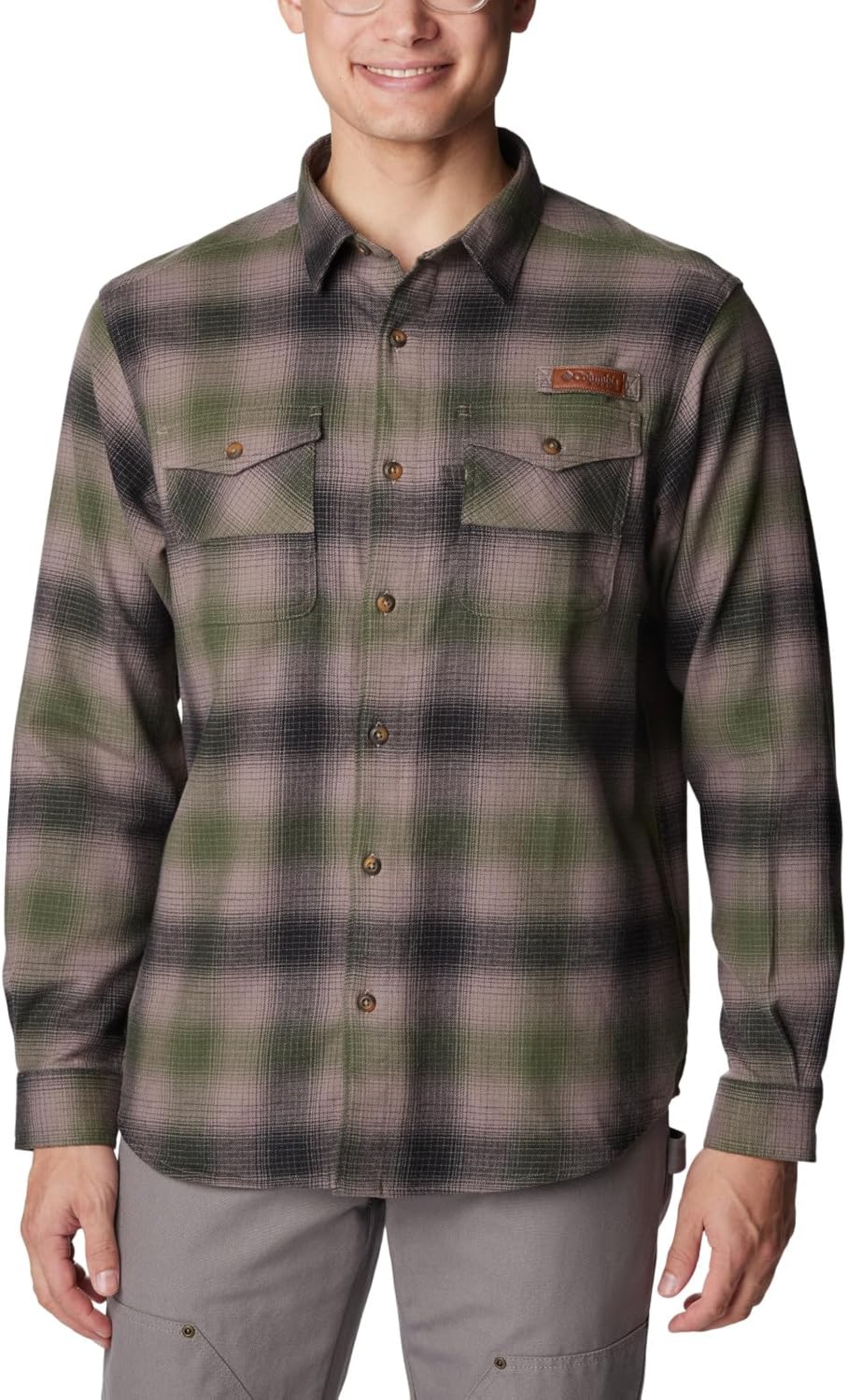 

Columbia мужская фланелевая рубашка Roughtail с длинным рукавом, Iron Buck Plaid