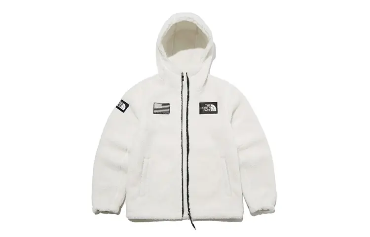 

Бархатная куртка унисекс белая The North Face, белый