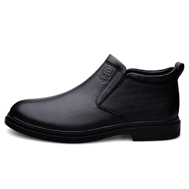 

Мужская повседневная обувь средней высоты LAORENTOU, Black Fleece-Lined