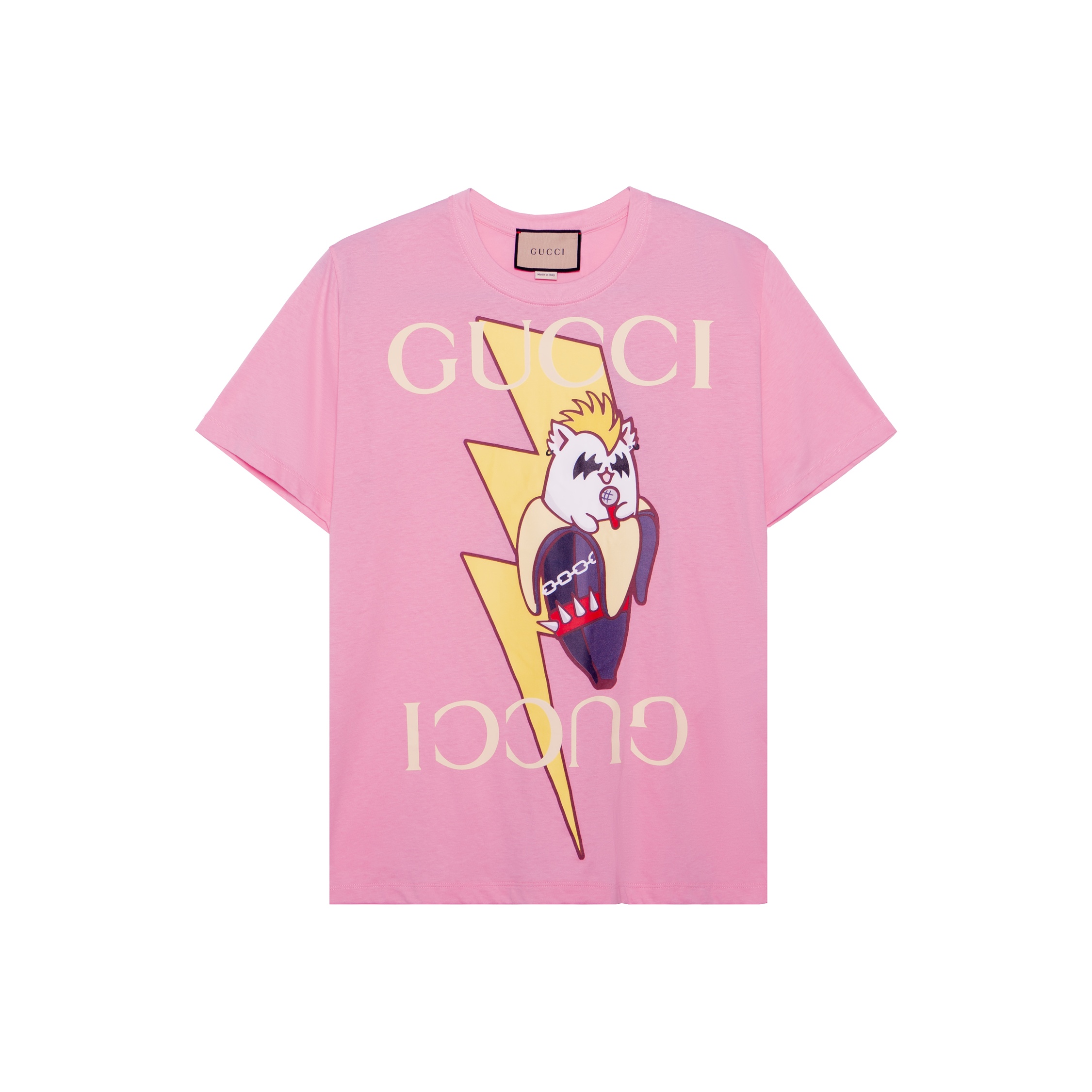 Футболка Cotton X Bananya с принтом GUCCI, розовый