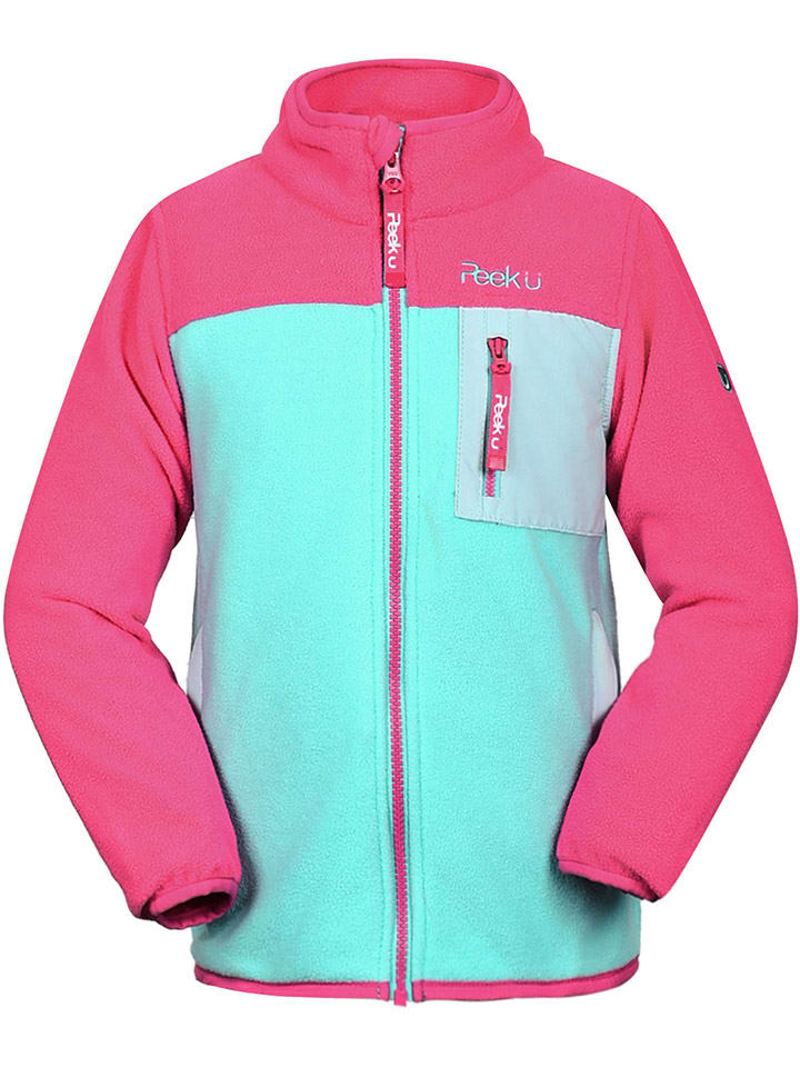 

Флисовая куртка Волна бирюзового/розового цвета Peek U