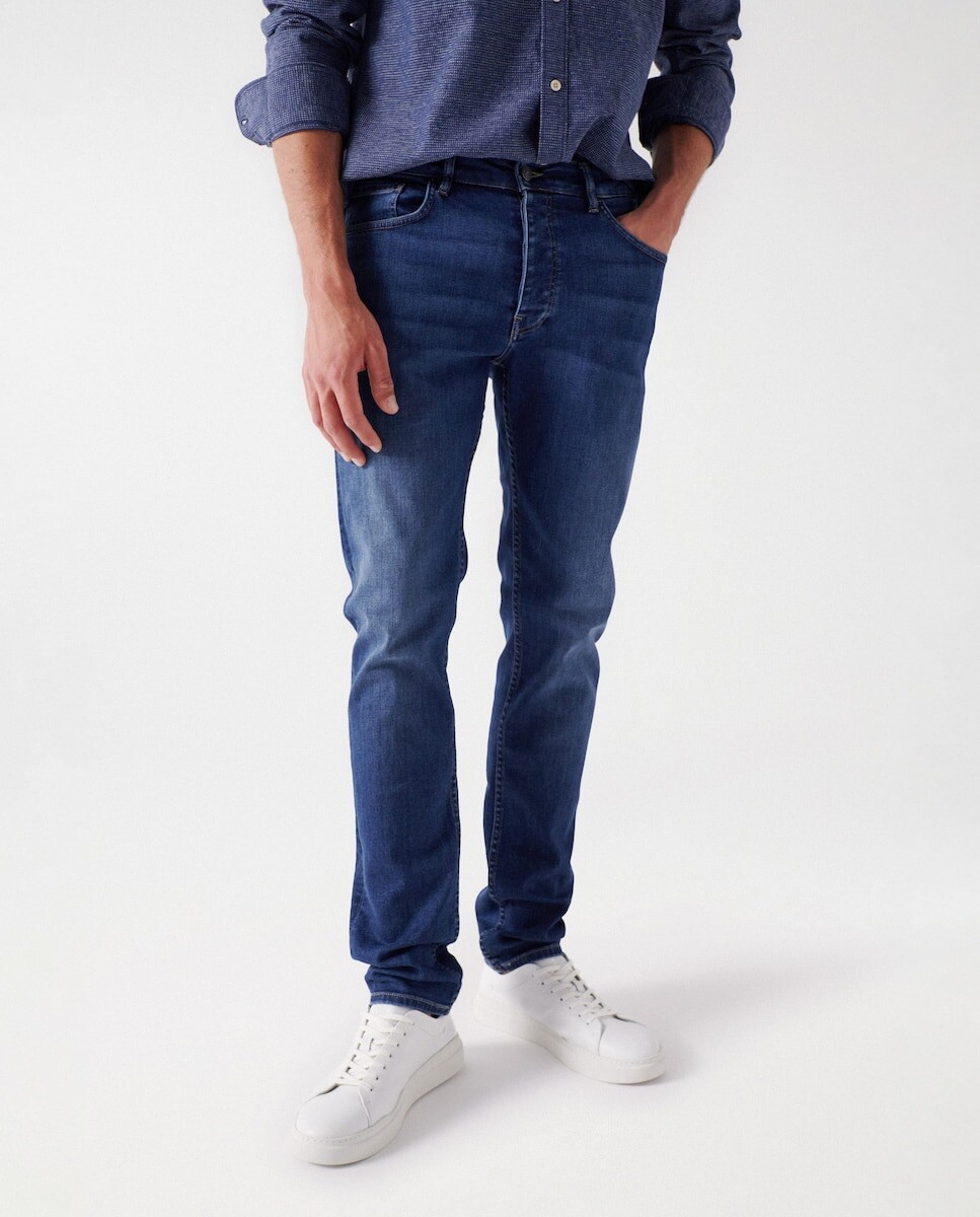 

Темные мужские джинсы обычного цвета Salsa Jeans, синий