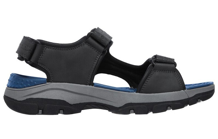 Свободный крой пляжные сандалии мужские серые Skechers — фото 2
