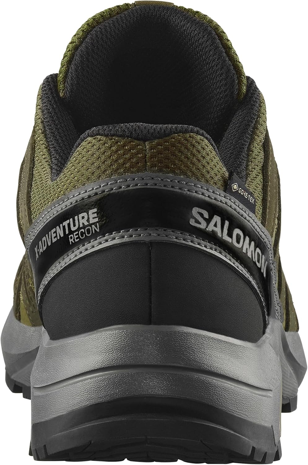 Salomon мужские треккинговые ботинки X-Adventure Recon Gore-Tex, водонепроницаемые, с надежным сцеплением и поддержкой для быстрых походов и смешанного рельефа, Olive Night/Martini Olive/Pewter — фото 4