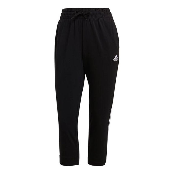 

Брюки Essentials одинарный трикотаж 3 4 брюки азиатские размеры Adidas, черный