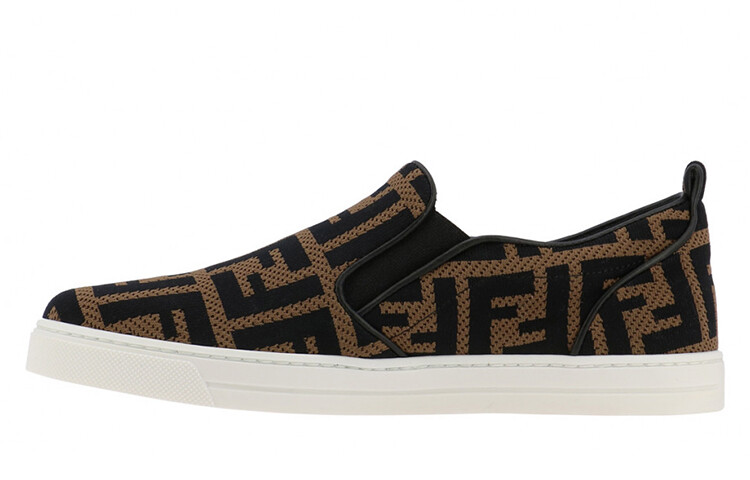 FF LOGO Скейтбординг Кроссовки женские низкие коричневые Fendi